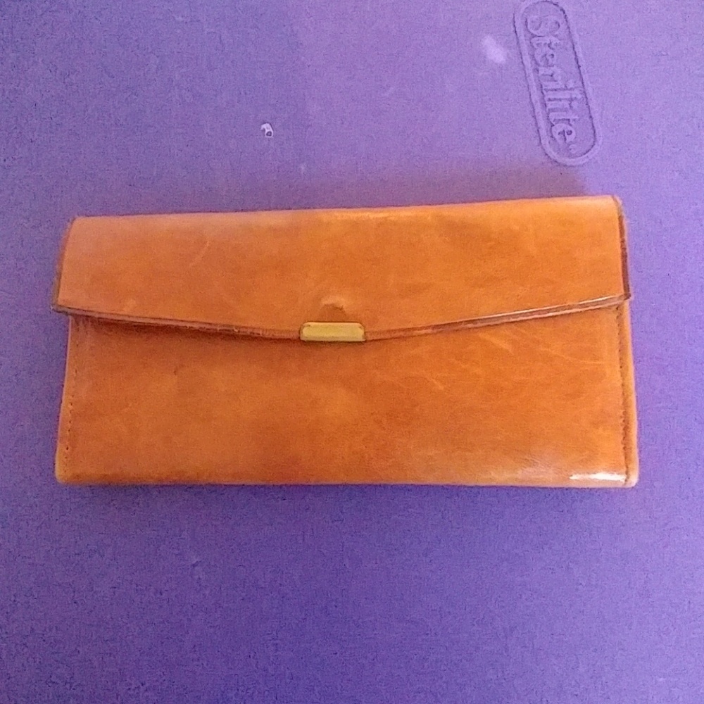 Tan leather wallet